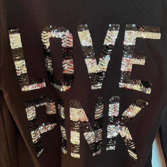 NWT PINK Victoria’s Secret Rare Sequin Zip Up Hoodie - Picture 2 of 11